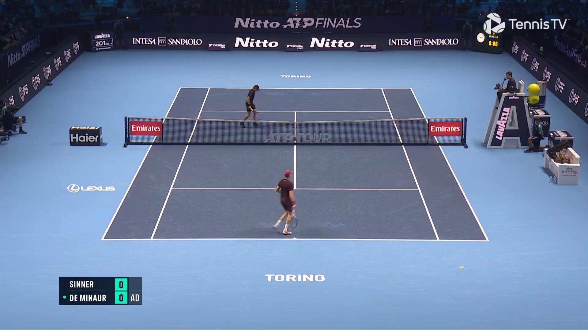 ATP总决赛翻盘拉沃尔杯，辛纳高光表现